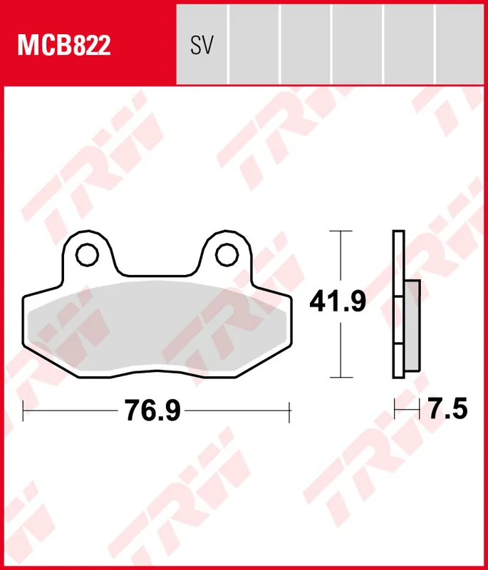 Hyosung RT 125 Karion, Bj. 07-17, SF42, Bremsbeläge hinten, TRW Lucas MCB822, Organic Allround Neu