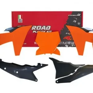 Racetech Plastik Kit Orange Schwarz für KTM SX, SXF 125, 150, 250, 350, 450 2023- Preiswert