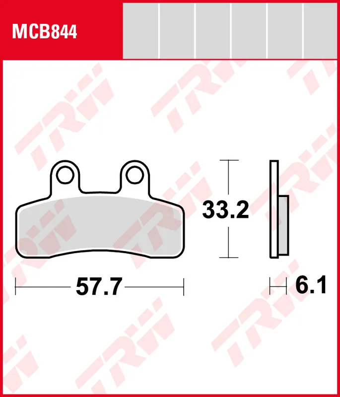 Italjet 125 Pit Jet, Bj. 07-, Bremsbeläge hinten, TRW Lucas MCB844, Organic Allround Ausverkauf