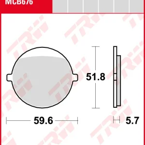 Jawa 250 Enduro 593, Bj. 93-, Bremsbeläge vorne, TRW Lucas MCB676, Organic Allround Online Kaufen