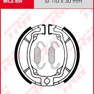Kawasaki AR 50, Bj. 81-, AR050A, Bremsbeläge hinten, TRW Lucas MCS854 Bremsbacken Gratis Versand