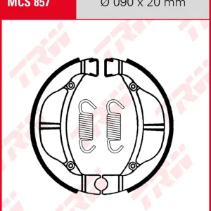 Kawasaki KX 80, Bj. 84-87, Bremsbeläge hinten, TRW Lucas MCS857 Bremsbacken Highlight