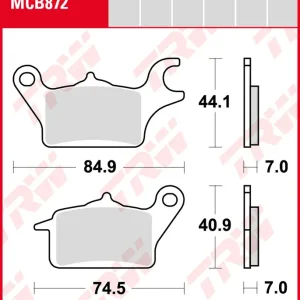 Sofort Bestellen Kawasaki Z 125 Pro, Bj. 17-18, Bremsbeläge vorne, TRW Lucas MCB872, Organic Allround