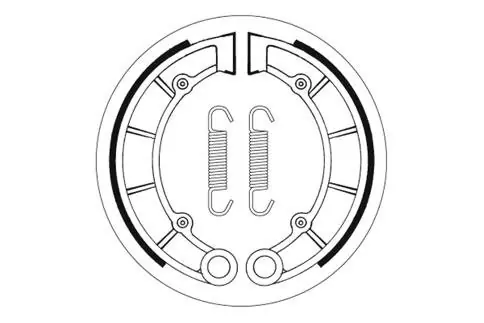 Kawasaki KVF 300 A, B, 4WD, Bj. 99-04, Bremsbeläge hinten, 180 x 35 mm Bremsbacken Versand Am Gleichen Tag