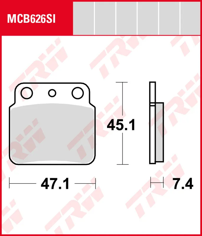Kawasaki KFX 400, Bj. 03-04, KFX400, Bremsbeläge hinten, TRW Lucas MCB626SI, Sinter Offroad Kostenloser Rückversand