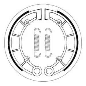 Neu Kawasaki KVF 400 Prairie, Bj. 97-98, VF400A, Bremsbeläge hinten, 180 x 35 mm Bremsbacken