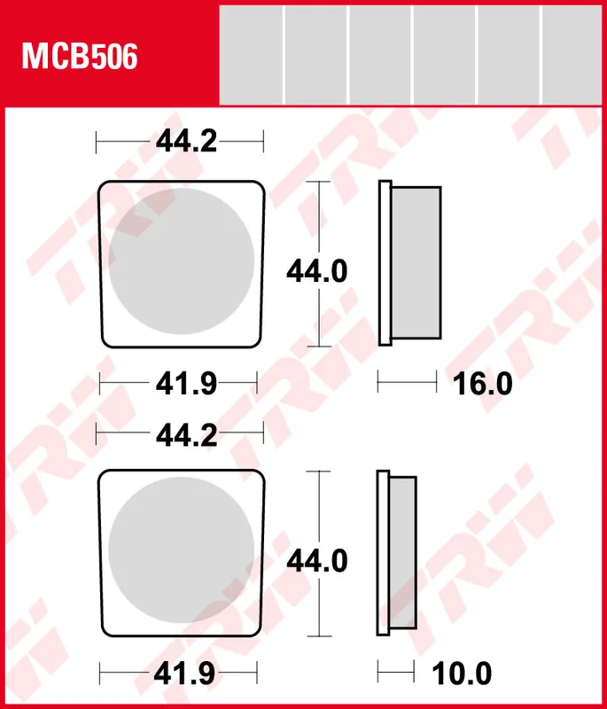 Kawasaki Z 400 B1/B2, Bj. 78-80, K4B, Bremsbeläge vorne, TRW Lucas MCB506, Organic Allround Finale Aktion