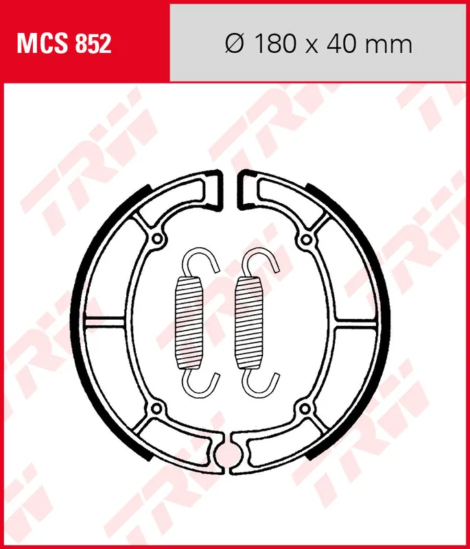 Ausverkauf Kawasaki EN 500, Bj. 97-98, EN500C, Bremsbeläge hinten, TRW Lucas MCS852 Bremsbacken