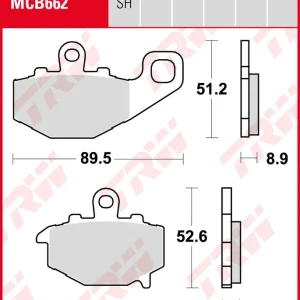 Kawasaki ZX-6R 636 Ninja, Bj. 05-06, ZX636C, Bremsbeläge hinten, TRW Lucas MCB662, Organic Allround Aktuell