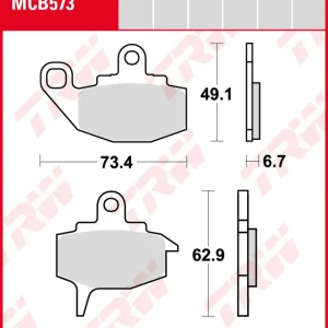 Expressversand Kawasaki KLR 650, Bj. 87-88, KL650A, Bremsbeläge vorne, TRW Lucas MCB573, Organic Allround
