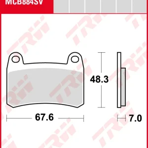Rabatt Keeway RKV 125, Bj. 11-, Bremsbeläge vorne, TRW Lucas MCB884SV, Sinter Street
