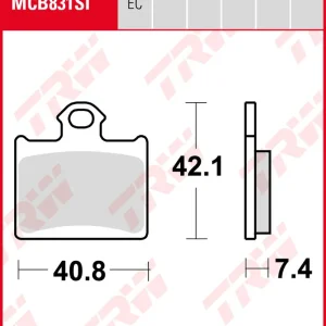 Preiswert KTM  250 Freeride R, Bj. 14-, Bremsbeläge hinten, TRW Lucas MCB831SI, Sinter Offroad
