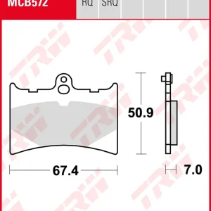 Sale KTM MX 350 Enduro, Bj. 87, Bremsbeläge hinten, TRW Lucas MCB572, Organic Allround
