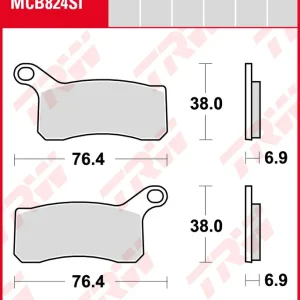 KTM XC 505 ATV, Bj. 08-, Bremsbeläge vorne, TRW Lucas MCB824SI, Sinter Offroad Zertifiziert