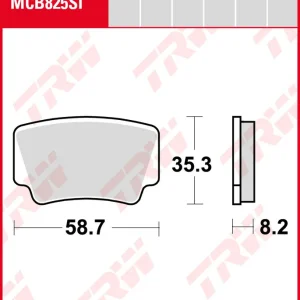 Geprüft KTM XC 505 ATV, Bj. 08-, Bremsbeläge hinten, TRW Lucas MCB825SI, Sinter Offroad