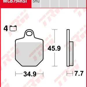 Must-Have KTM 560 SMR, Bj. 07, Bremsbeläge vorne, TRW Lucas MCB794RSI, Sinter Offroad