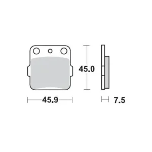 Moto-Master Bremsbeläge Racing GP Hinten Kawasaki KX 80, 85 / KLX 140 / Yamaha YZ 65 Geprüft