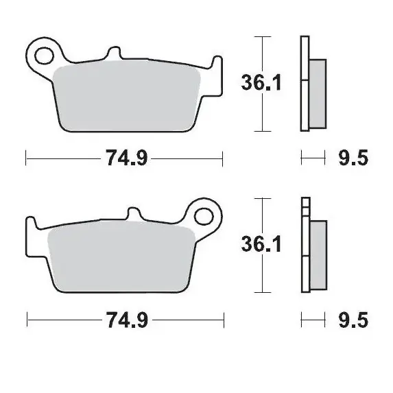 Moto-Master Bremsbeläge Racing GP Hinten GasGas, Honda, Suzuki, Yamaha, TM Begrenztes Angebot