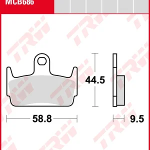 Kymco 150 Heroism, Bj. 95-00, KBF, Bremsbeläge hinten, TRW Lucas MCB686, Organic Allround Super-Preis