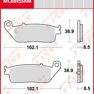 Kymco 500 Xciting i Evo ABS, Bj. 10-13, T70, Bremsbeläge hinten, TRW Lucas MCB845SRM, Sinter Maxi Scooter Mega-Angebot