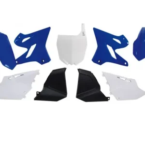 Kostenfreie Lieferung Restyle Plastik Kit Blau Weiß OEM Yamaha YZ 125, 250 2006-2014 (2015er Optik)