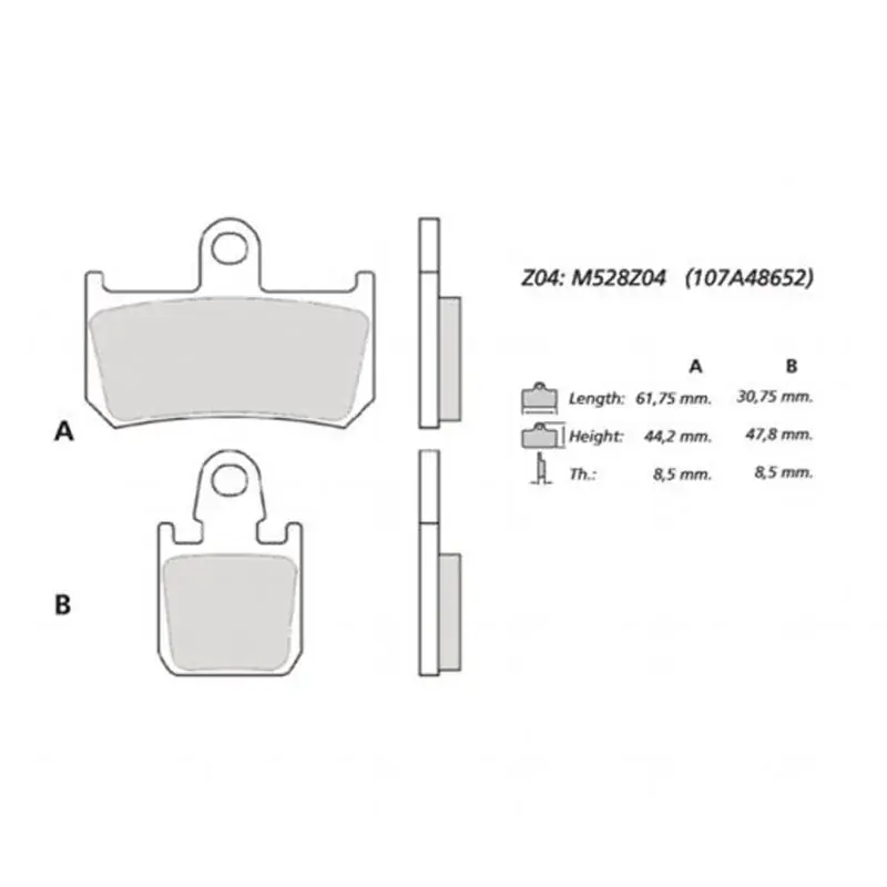Pastillas de freno BREMBO Z04 YAMAHA YZF-R1 2007-2014 Ausverkauf