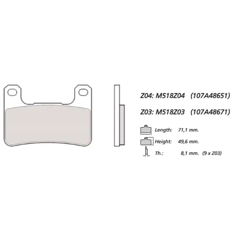 Bestseller Pastillas de freno BREMBO Z04 KAWASAKI / SUZUKI