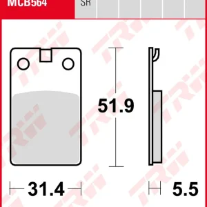 Malaguti 50 Raid, Bj. 91-, Bremsbeläge vorne, TRW Lucas MCB564, Organic Allround Top-Preis