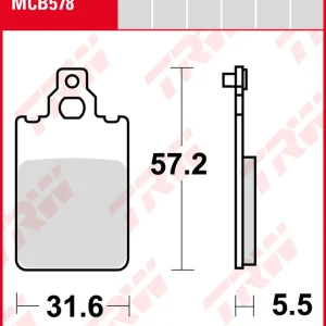 Malaguti F-15 50 Firefox, Bj. 98-, ZJM44, Bremsbeläge vorne, TRW Lucas MCB578, Organic Allround Billig