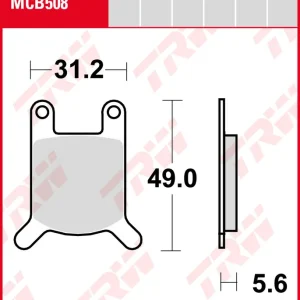 Malaguti XL 50 Sport, Bj. 83-, Bremsbeläge vorne, TRW Lucas MCB508, Organic Allround Meistverkauft