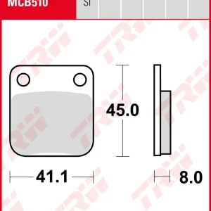 Sale Mash 250 Cafe Racer, Bj. 14-, Bremsbeläge hinten, TRW Lucas MCB510, Organic Allround