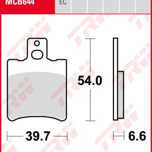 Schnäppchen MBK YP 50 Nitro, Bj. 97-00, 5BR, Bremsbeläge vorne, TRW Lucas MCB644, Organic Allround