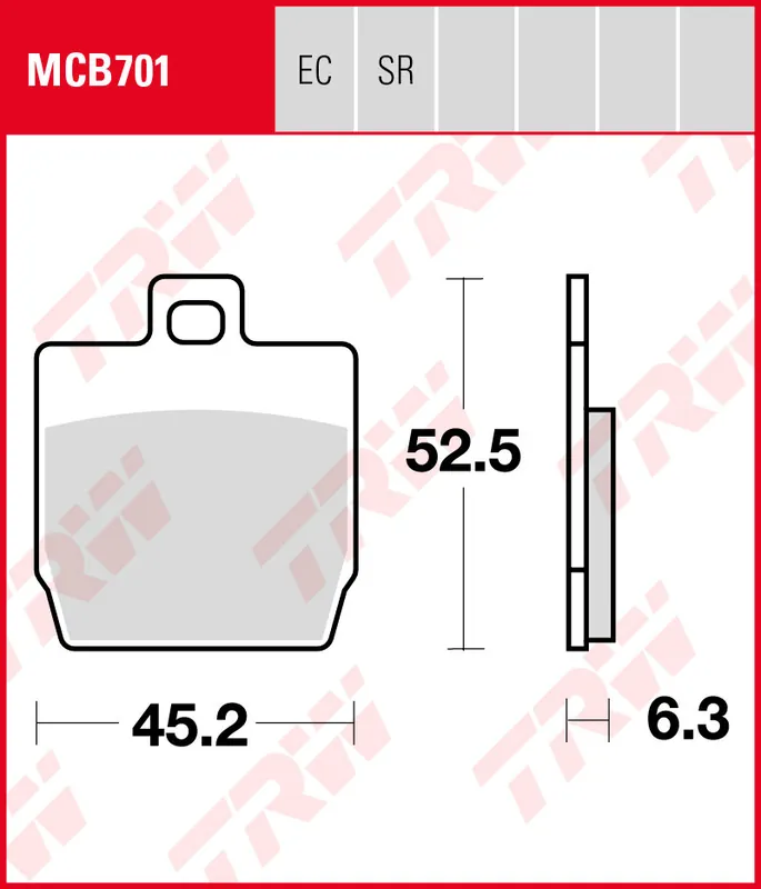 MBK YP 50 Nitro, Bj. 97-00, 5BR, Bremsbeläge hinten, TRW Lucas MCB701, Organic Allround Kostenloser Versand