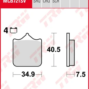Nur Für Kurze Zeit Moto Guzzi 1200 MGS-01 Corsa , Bj. 05-, Bremsbeläge vorne, TRW Lucas MCB721SV, Sinter Street