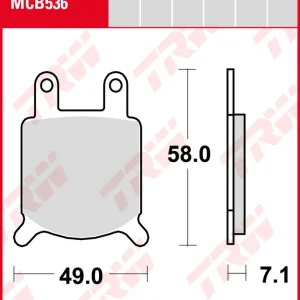 Moto Morini 125 KJ, Bj. 86, Bremsbeläge vorne, TRW Lucas MCB536, Organic Allround Must-Have