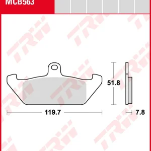 Moto Morini 350 Indiana, Bj. 88, Bremsbeläge vorne, TRW Lucas MCB563, Organic Allround Sichere Zahlung