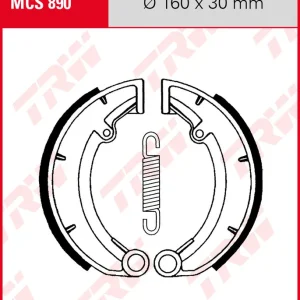 Bestpreis MUZ MZ 301 Saxon Fun, Bj. 93-, Bremsbeläge hinten, TRW Lucas MCS890 Bremsbacken