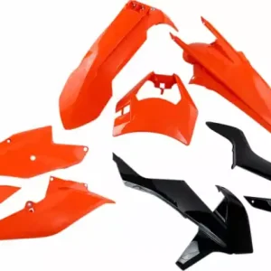 UFO KTM Plastik-Kit mit Lampenmaske EXC TPI 125 250 300 350 450 500 2017-2019 Schwarz Orange Gratis Versand