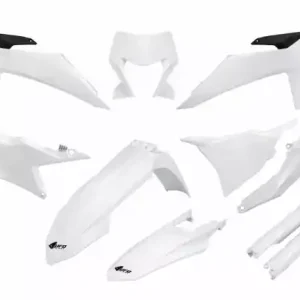 UFO KTM Plastik-Kit mit Lampenmaske EXC TBI 125 150 250 300 350 450 500 2024-2025 Weiß Preis Gesenkt