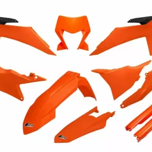 Top-Seller UFO KTM Plastik-Kit mit Lampenmaske EXC TBI 125 150 250 300 350 450 500 2024-2025 Orange