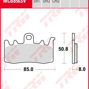 Saisonangebot MV Agusta 800 Tourismo Veloce Lusso, RC, Bj. 17-, T3, Bremsbeläge vorne, TRW Lucas MCB856SV, Sinter Street
