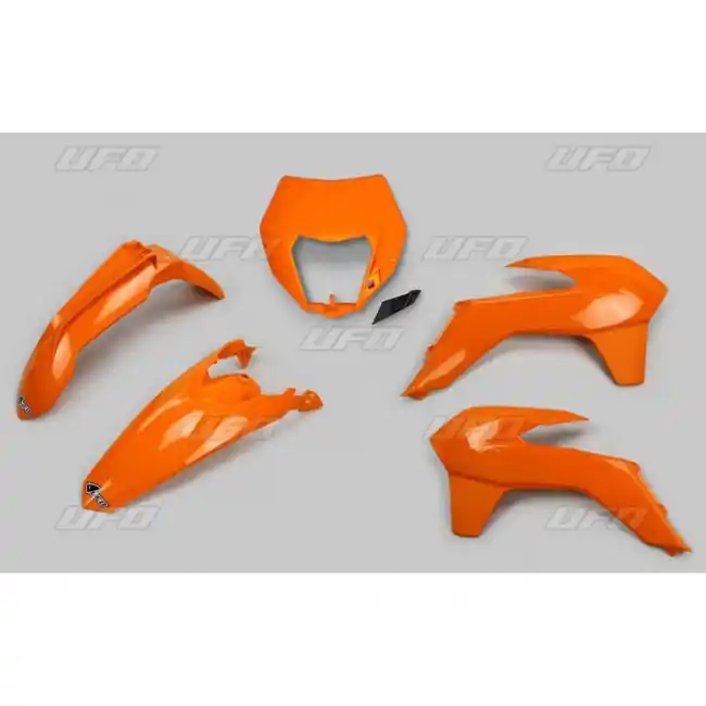 Echt UFO KTM Plastik-Kit mit Lampenmaske EXC 125 250 300 350 450 500 2014-2016 Orange