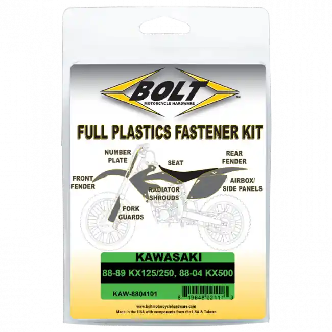 Gratis Versand Schrauben Set für Plastikteile Kawasaki KX 125, 250 1988-1989 / KX 500 1988-2004