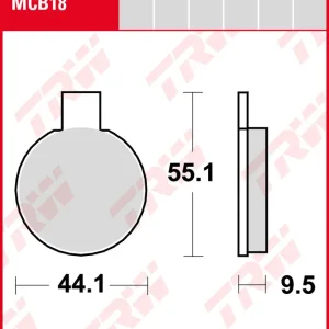 Norton 850 Commando, Bj. 73-77, Bremsbeläge hinten, TRW Lucas MCB18, Organic Allround, auf Anfrage Nur Heute