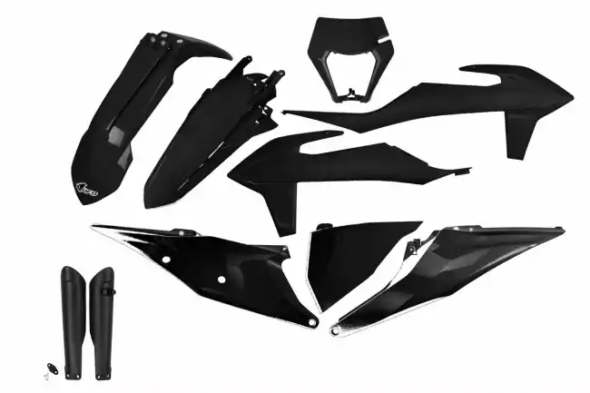UFO KTM Full Plastik-Kit EXC TPI 150 250 300 350 450 500 2020-2023 Schwarz Kostenloser Versand