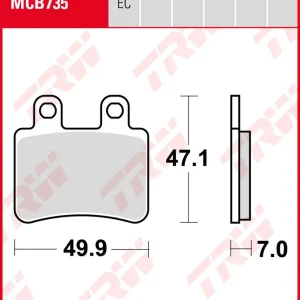 Peugeot 250 Satelis, ABS, Bj. 06-, J2, Bremsbeläge hinten, TRW Lucas MCB735, Organic Allround Solange Der Vorrat Reicht