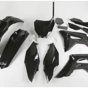 UFO Plastik Kit KOMPLETT SCHWARZ Honda CRF 450 2017-2020 / 250 2018-2021 Neuheit