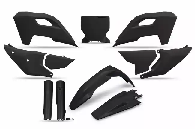 UFO Full Plastik-kit Schwarz Husqvarna TC, FC 125, 250, 350, 450 2023-2025 Finale Aktion