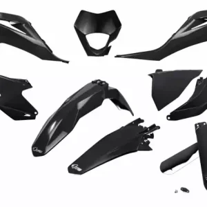 UFO Full Plastik-Kit GasGas EC 250, 300, 350, 450 2021-2023 Schwarz Kostenloser Rückversand