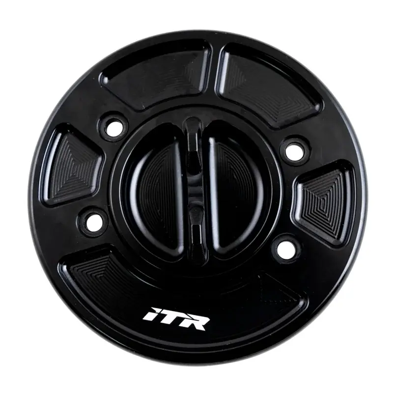 Expressversand Tapon de deposito ITR en aluminio en color negro con cierre de rosca para YAMAHA y DUCATI